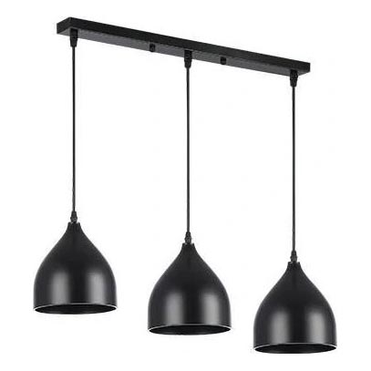 Lustr na lanku COMO 3xE27/60W/230V černá