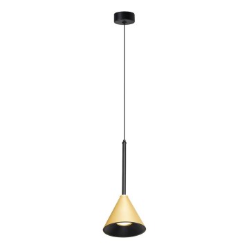 Lustr na lanku CONE 1xGU10/10W/230V zlatá/černá