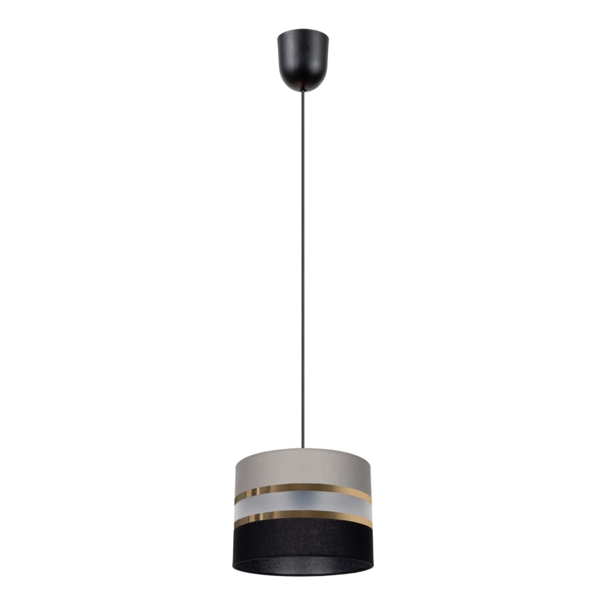 Lustr na lanku CORAL 1xE27/60W/230V černošedá