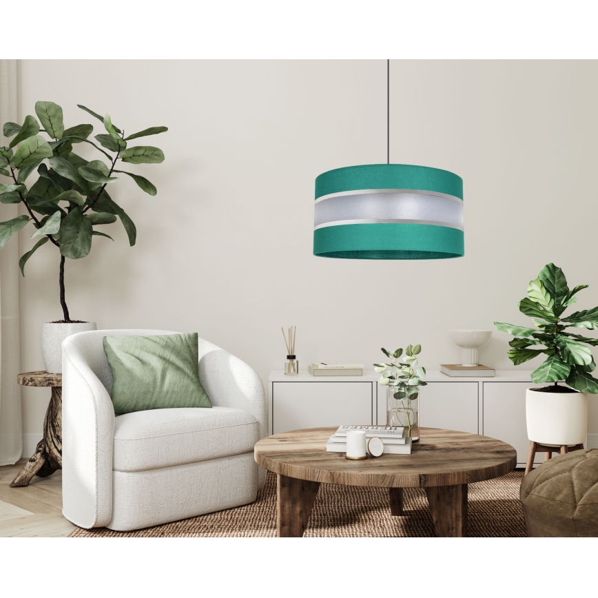 Lustr na lanku CORAL 1xE27/60W/230V pr. 40 cm zelená