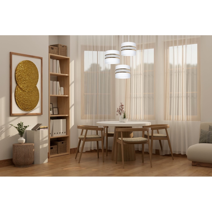 Lustr na lanku CORAL 3xE27/60W/230V bílá