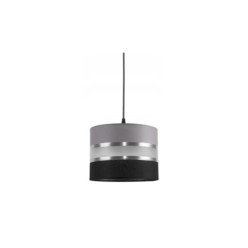 Lustr na lanku CORAL S 1xE27/60W/230V černošedá