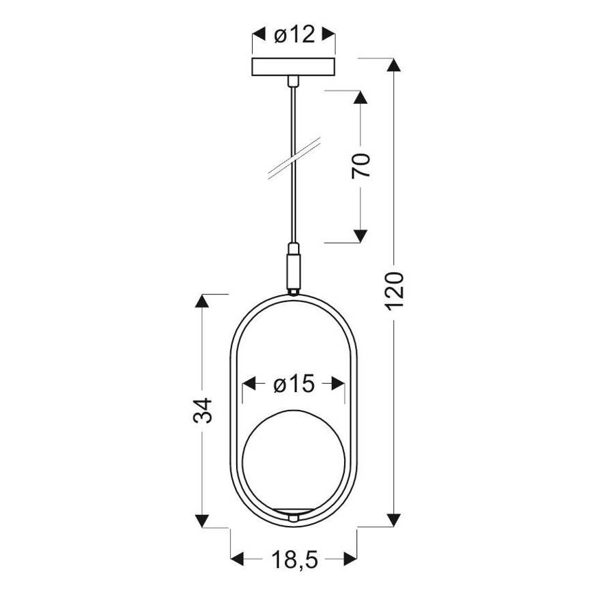 Lustr na lanku CORDEL 1xG9/28W/230V černá