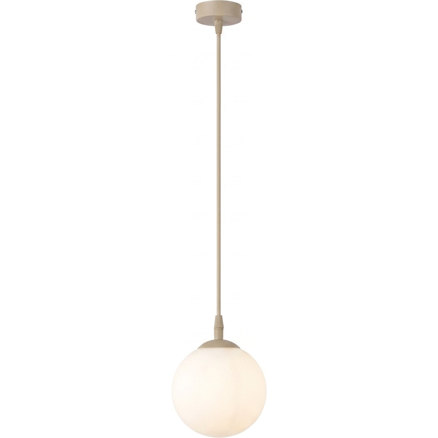 Lustr na lanku COSMO 1xE14/10W/230V pr. 14 cm béžová/bílá
