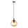 Lustr na lanku COSMO 1xE14/10W/230V pr. 14 cm černá/béžová