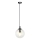 Lustr na lanku COSMO 1xE14/10W/230V pr. 14 cm černá/čirá