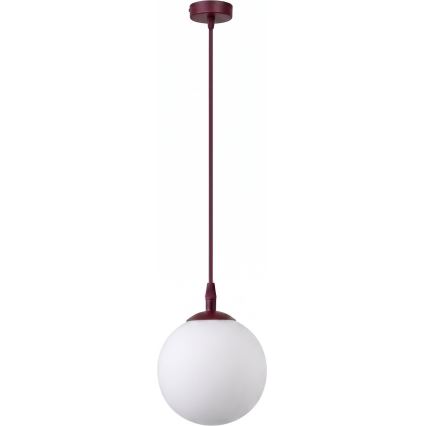 Lustr na lanku COSMO 1xE14/10W/230V pr. 14 cm červená/bílá