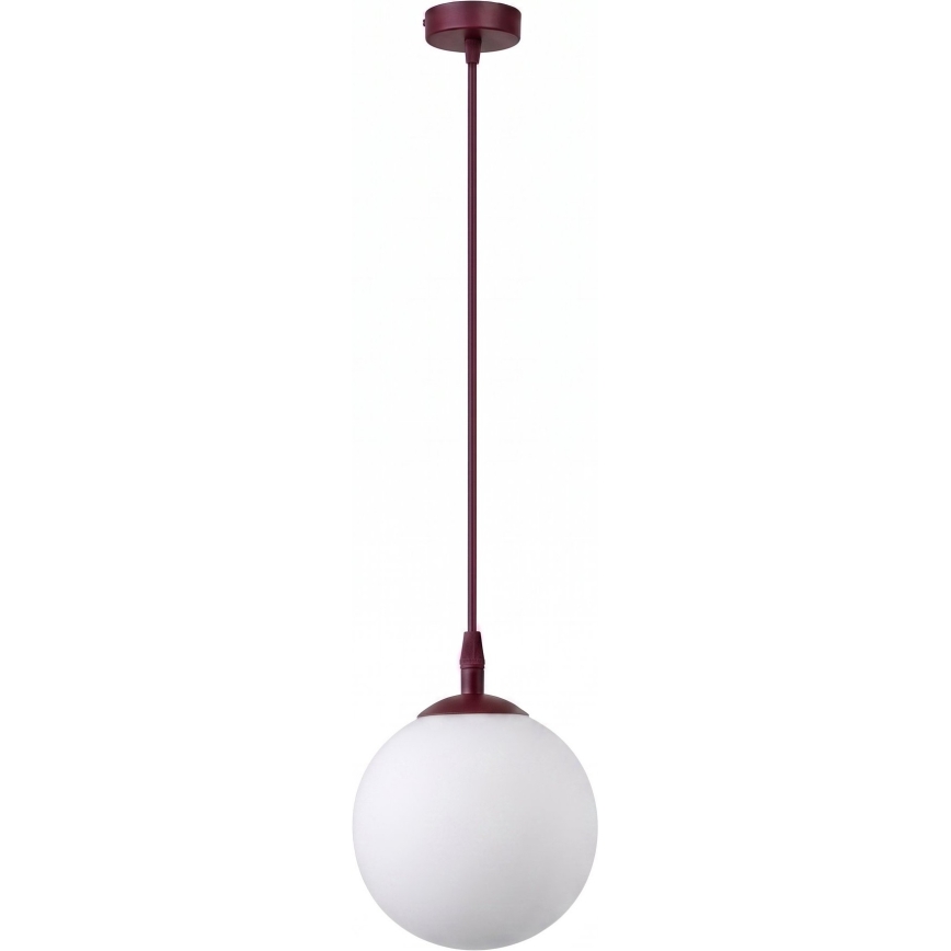 Lustr na lanku COSMO 1xE14/10W/230V pr. 14 cm červená/bílá