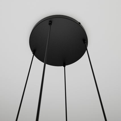Lustr na lanku COSMO 4xE14/10W/230V pr. 40 cm černá/šedá