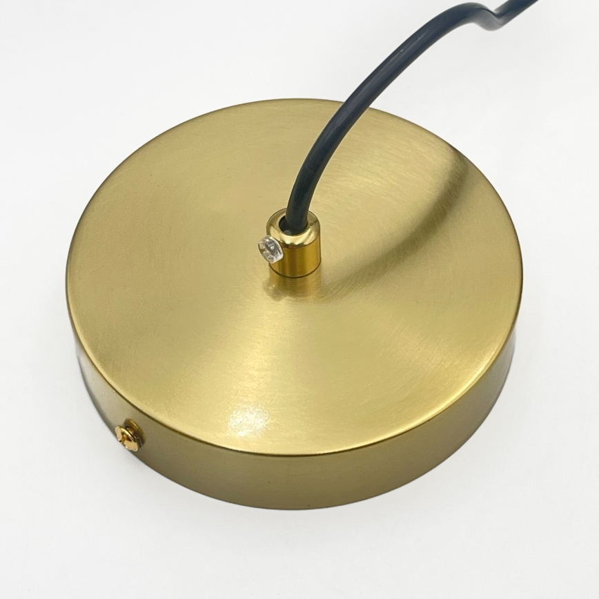 Lustr na lanku CRISTAL 1xE14/15W/230V mosaz/kouřová béžová