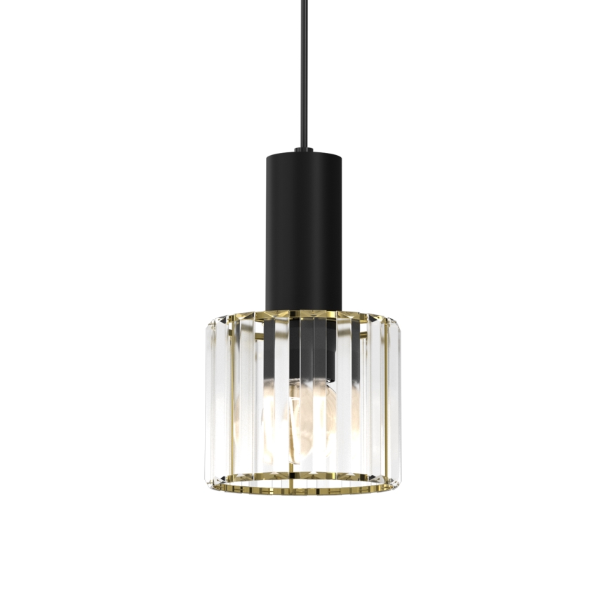 Lustr na lanku CRISTAL 1xE27/60W/230V černá