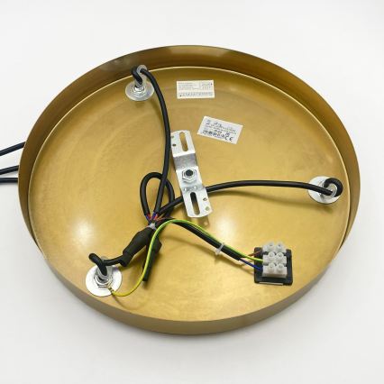 Lustr na lanku CRISTAL 3xE14/15W/230V mosaz/kouřová černá