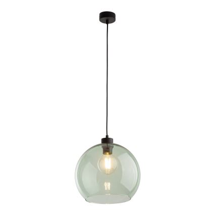 Lustr na lanku CUBUS 1xE27/15W/230V černá/kouřová zelená