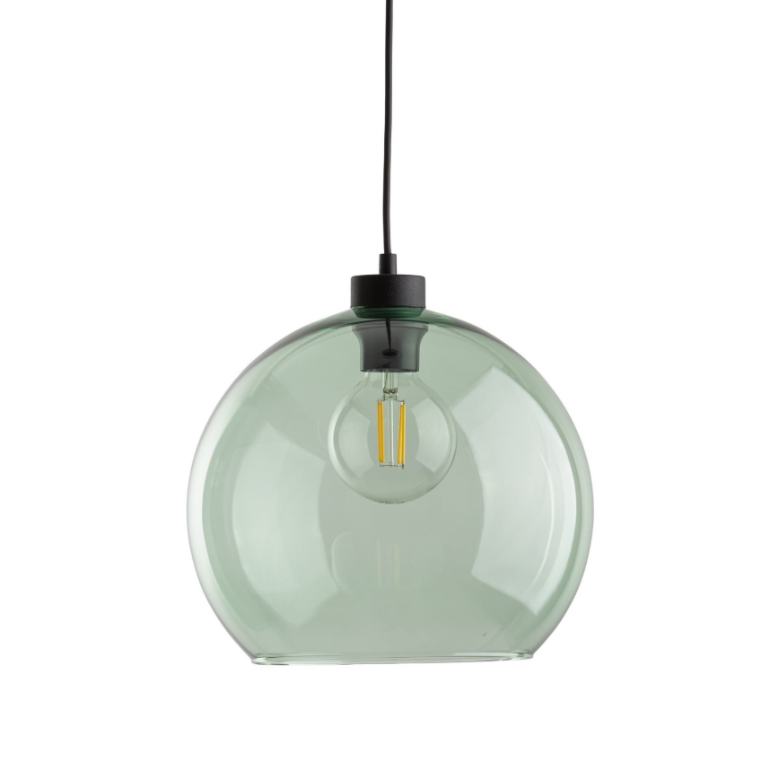 Lustr na lanku CUBUS 1xE27/15W/230V černá/kouřová zelená