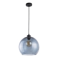 Lustr na lanku CUBUS 1xE27/60W/230V modrá