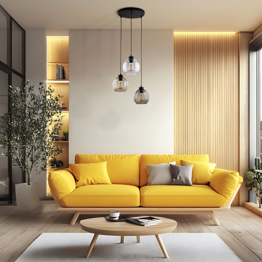 Lustr na lanku CUBUS 3xE27/60W/230V