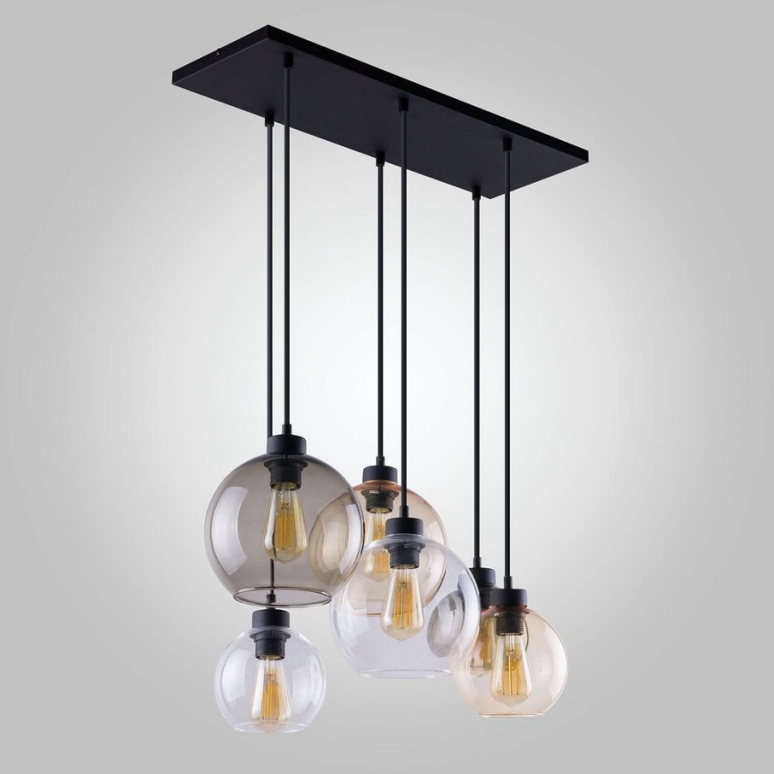 Lustr na lanku CUBUS 6xE27/60W/230V
