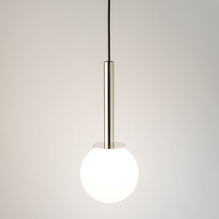 Lustr na lanku DAISY 1xG9/12W/230V pr. 14 cm lesklý chrom/černá/bílá