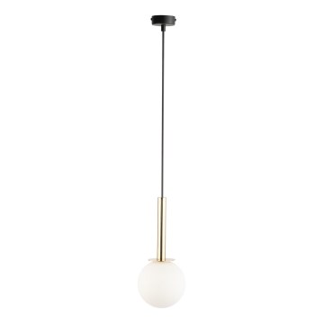 Lustr na lanku DAISY 1xG9/12W/230V pr. 14 cm zlatá/černá/bílá