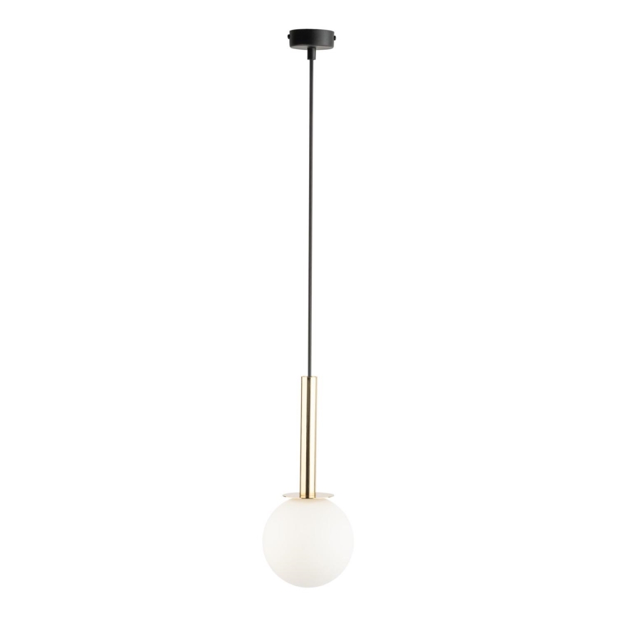 Lustr na lanku DAISY 1xG9/12W/230V pr. 14 cm zlatá/černá/bílá