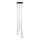 Lustr na lanku DAISY 3xG9/12W/230V pr. 27 cm lesklý chrom/černá/bílá
