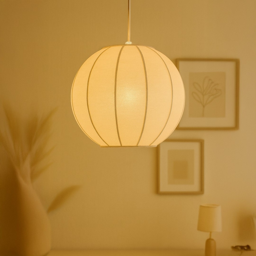 Lustr na lanku DANA 1xE27/15W/230V pr. 25 cm bílá