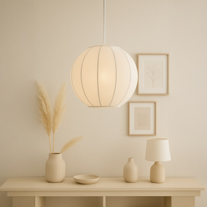 Lustr na lanku DANA 1xE27/15W/230V pr. 25 cm bílá