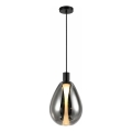 Lustr na lanku DENSO 1xG9/5W/230V pr. 20 cm černý chrom