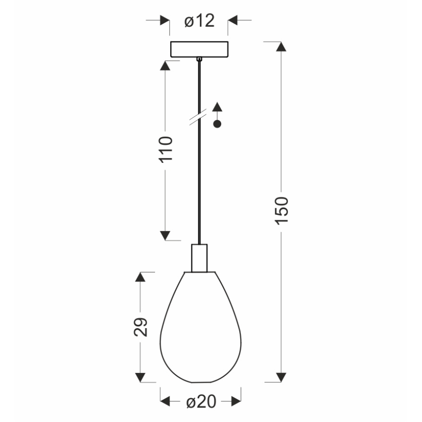 Lustr na lanku DENSO 1xG9/5W/230V pr. 20 cm černý chrom