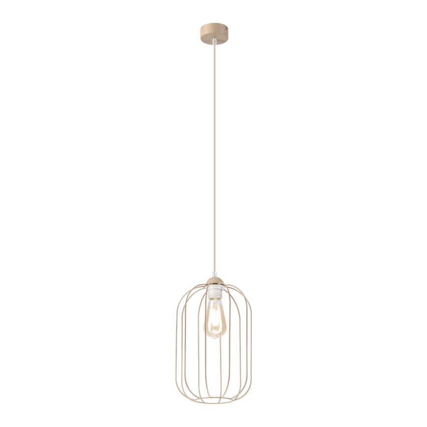 Lustr na lanku DESTELLO 1xE27/15W/230V pr. 21 cm béžová