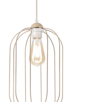 Lustr na lanku DESTELLO 1xE27/15W/230V pr. 21 cm béžová