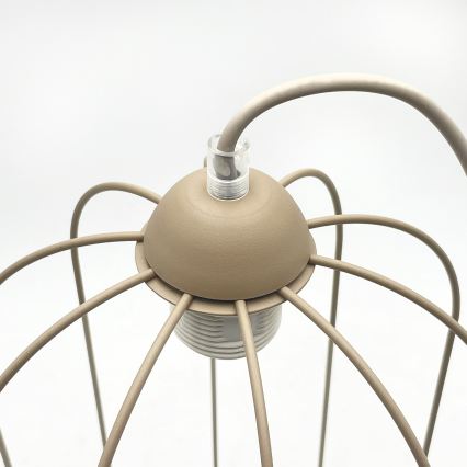 Lustr na lanku DESTELLO 1xE27/15W/230V pr. 21 cm béžová