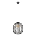 Lustr na lanku DESTELLO 1xE27/15W/230V pr. 33 cm černá