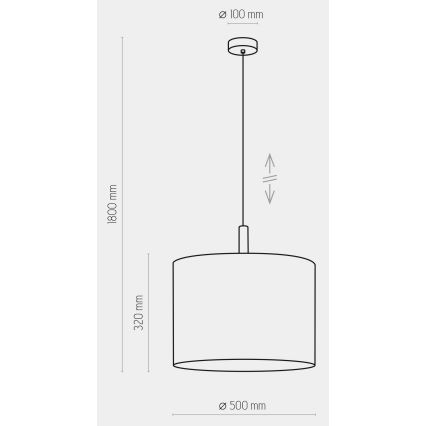 Lustr na lanku DEVA 1xE27/25W/230V bílá