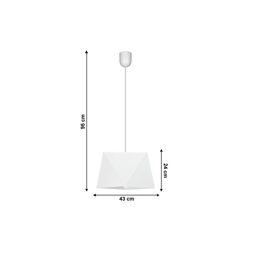 Lustr na lanku DIAMENT 1xE27/60W/230V bílá
