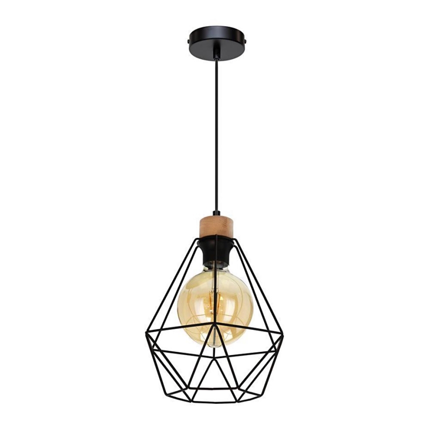 Lustr na lanku DIAMENT 1xE27/60W/230V dub