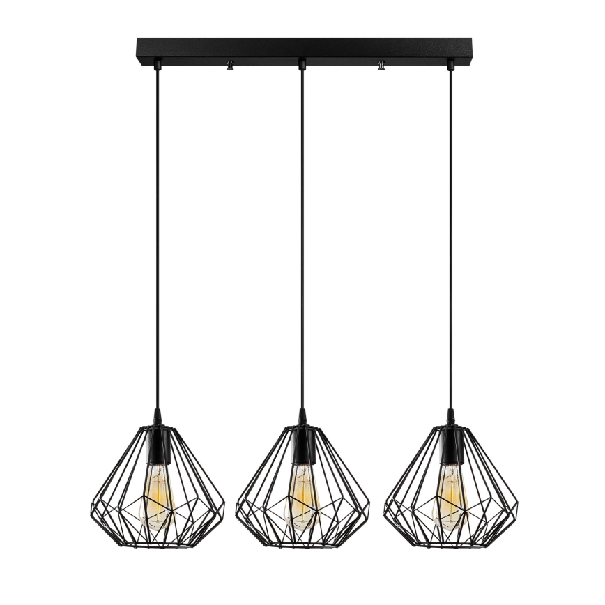 Lustr na lanku DIAMOND 3xE27/100W/230V