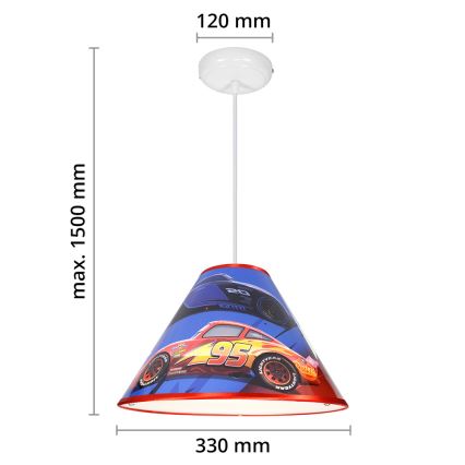 Lustr na lanku DISNEY CARS 1xE27/40W/230V