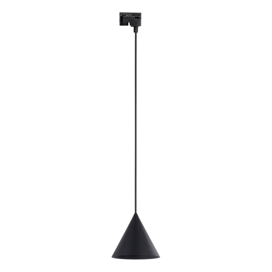 Lustr na lanku do 1-fázového lištového systému CONO 1xE27/15W/230V černá