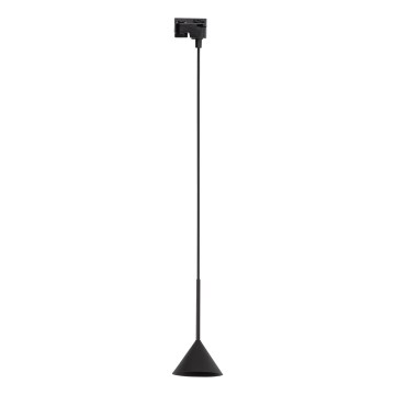 Lustr na lanku do 1-fázového lištového systému CONO MINI 1xGU10/10W/230V černá