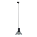 Lustr na lanku do 1-fázového lištového systému NEO 1xE27/15W/230V černá/kouřová černá