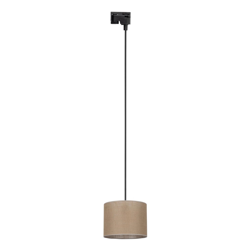 Lustr na lanku do 1-fázového lištového systému TRACER 1xE27/15W/230V pr. 20 cm černá/hnědá