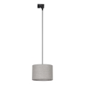 Lustr na lanku do 1-fázového lištového systému TRACER 1xE27/15W/230V pr. 30 cm černá/šedá