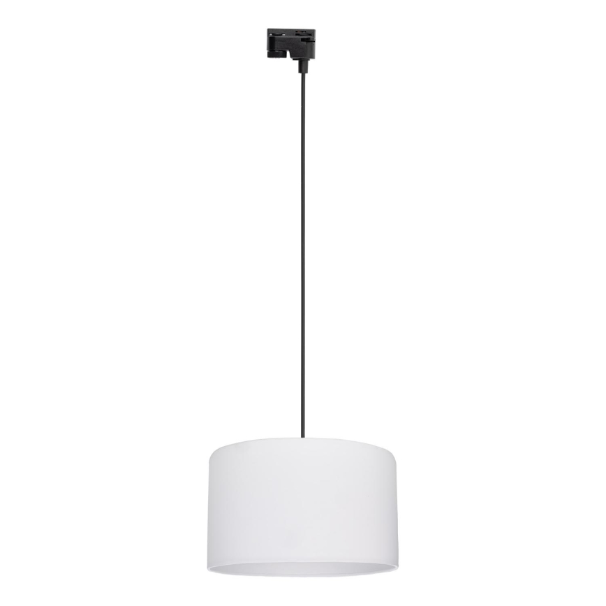 Lustr na lanku do 1-fázového lištového systému TRACER 1xE27/15W/230V pr. 38 cm černá/bílá