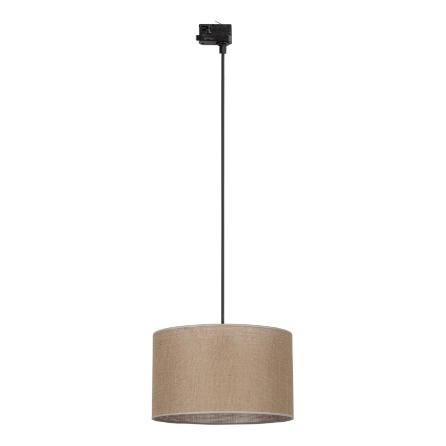 Lustr na lanku do 3-fázového lištového systému TRACER 1xE27/15W/230V pr. 38 cm černá/hnědá