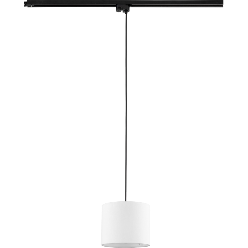 Lustr na lanku do 1-fázového lištového systému TRACER 1xE27/15W/230V pr. 20 cm černá/bílá
