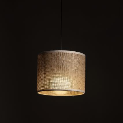 Lustr na lanku do 1-fázového lištového systému TRACER 1xE27/15W/230V pr. 20 cm černá/hnědá