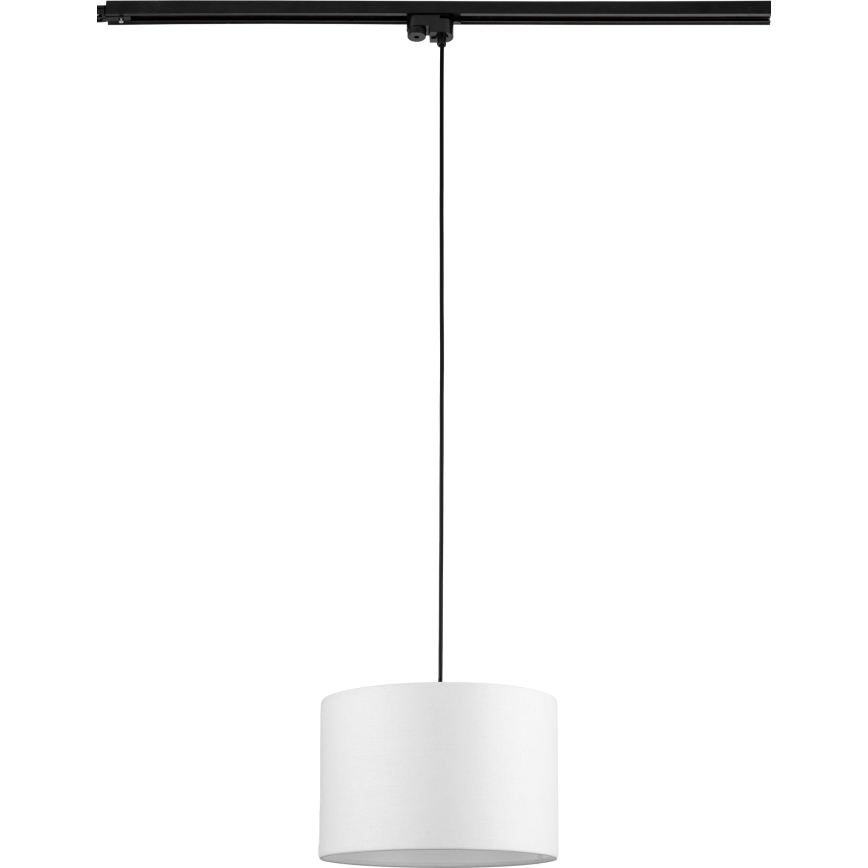 Lustr na lanku do 1-fázového lištového systému TRACER 1xE27/15W/230V pr. 30 cm černá/bílá