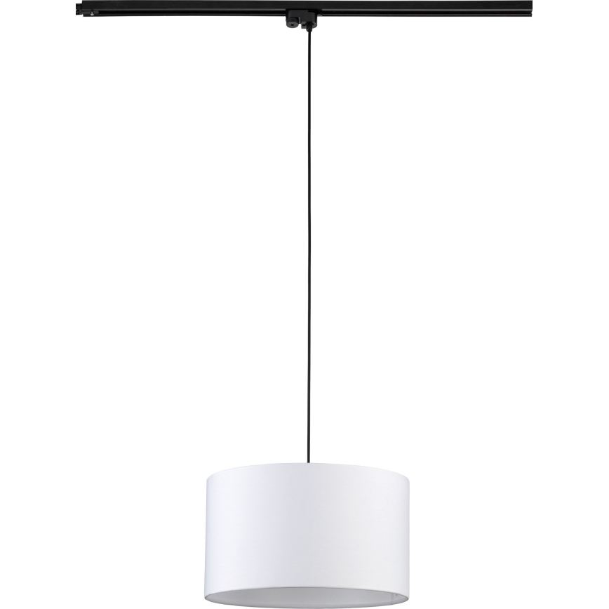 Lustr na lanku do 1-fázového lištového systému TRACER 1xE27/15W/230V pr. 38 cm černá/bílá
