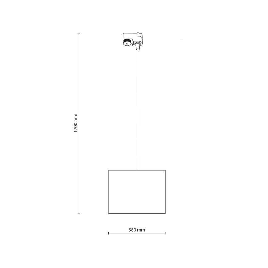 Lustr na lanku do 1-fázového lištového systému TRACER 1xE27/15W/230V pr. 38 cm černá/bílá